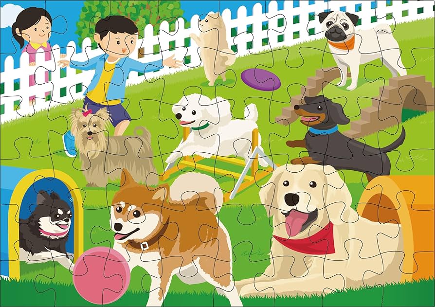 警官と子供のジグソーパズル 完成品 楽天市場】楽しい動物園(12ピース×2) 6076024 ジグソーパズル